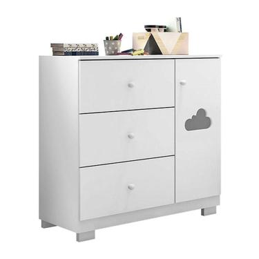 Imagem de Cômoda Infantil Ane Branco Brilho - Phoenix Baby