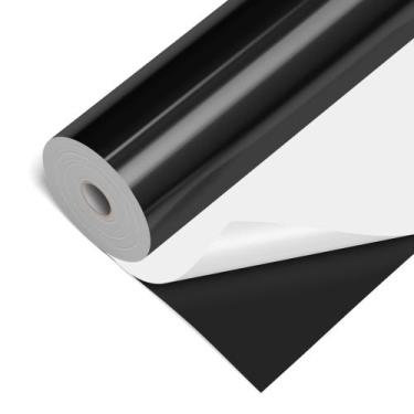 Imagem de Rolo adesivo de vinil LIKCUT 30cm x 15m preto brilhante