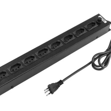 Imagem de Regua Force Line Com 8 Tomadas, Com Filtro De Linha, Para Rack 19, 20a, Cabo 1.5m, 0090800001