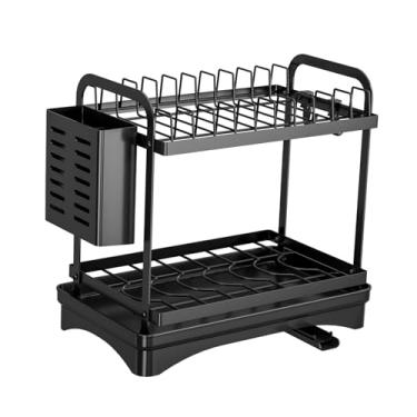 Imagem de Ｂｅｓｇａ Escorredor de louça multifuncional, confiável e prático para organizar seus utensílios na da cozinha. Ideal para pratos e tigelas, Preto