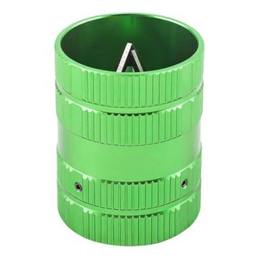 Imagem de Ferramenta de rebarbação de tubo de cobre, alargador 2 em 1 para bordas internas e externas, estrutura de alumínio, lâmina de aço de alta velocidade, ferramenta compacta para encanamento e HVAC