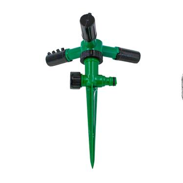 Imagem de Irrigador de Jardim Automático, Verde, 360 Graus Giratório, 3 Hastes com 4 Bicos Ajustáveis, Plástico ABS, 18cm x 22cm, para Grama e Horta