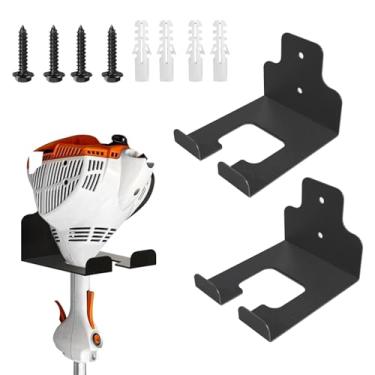 Imagem de Vilapow Organizador de parede de garagem, Weedeater, suporte de parede para cabide de aparador de cordas, organizador de ferramentas de jardim, gancho de garagem, pacote com 2