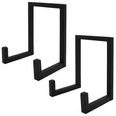 Imagem de 2 suportes organizadores de discos, armazenamento de metal preto, suporte compacto para vinil