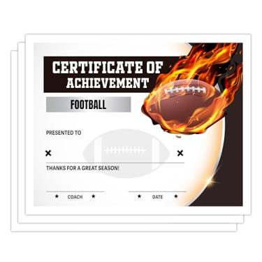 Imagem de Certificado de Realização de Futebol, Papel de Prêmio de Esporte de Futebol, Conjunto de 25 Diplomas de Apreciação, Certificados de Treinamento de Participação Graduação, Reconhecimento para Equipe