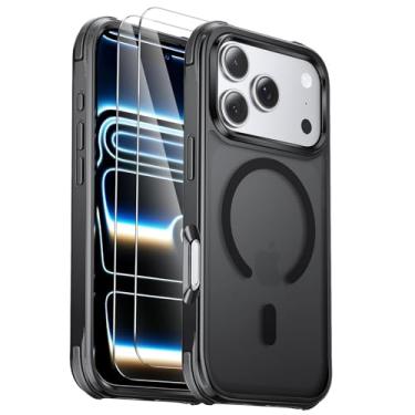 Imagem de Gotubiim Capa para iPhone 17 Pro Max, protetor de tela *2, antiamarelamento, compatível com MagSafe, [teste de queda de grau militar] Capa magnética resistente para iPhone 17 Pro Max de 6,9 polegadas