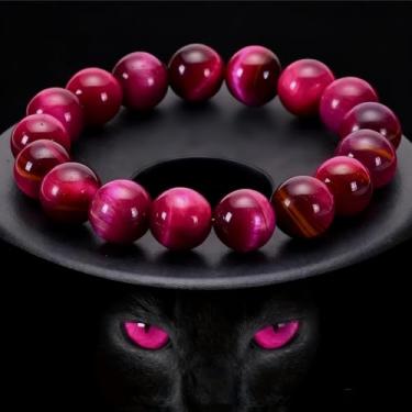 Imagem de Pulseira de pedra preciosa de cristal natural de grau 5A: contas de quartzo com energia terapêutica — estilo elástico feito à mão para meninos e meninas, One Size, Vidro, Sem Pedra Preciosa