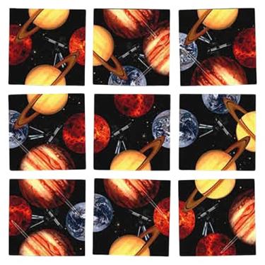 Imagem de Scramble Squares Planets 9 Piece Challenging Puzzle - Ultimate Brain Teaser and Mind Game for Young and Senior Alike - Engaging and Creative with Beautiful Artwork - by B.Dazzle