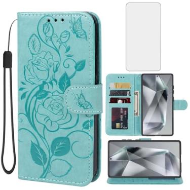 Imagem de Vavies Capa para Galaxy S25 Ultra/Capa carteira para Samsung S25Ultra S938U com protetor de tela de vidro temperado, capa de celular flip de couro com suporte para cartão de crédito para Samsung