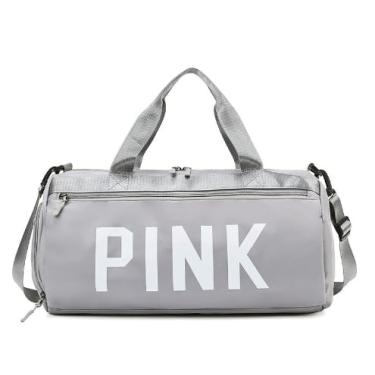 Imagem de Sacola de nylon de qualidade – Bolsa moderna e versátil para academia e viagem para homens e mulheres – Grande capacidade, Cinza, One_Size, Moderno