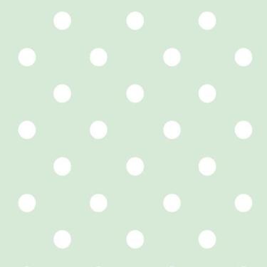 Imagem de Papel Parede Fundo Verde Claro E Circulos Branco Poa Adesivo - LRP