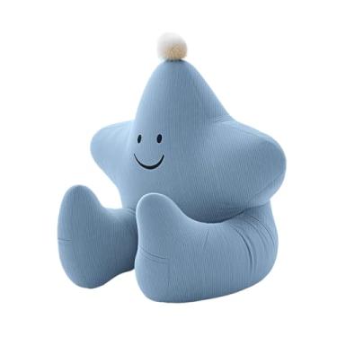 Imagem de SiaBiced Almofada de apoio para braço e costas, para sofá-cama, para sentar na cama e assistir, Gray Blue L