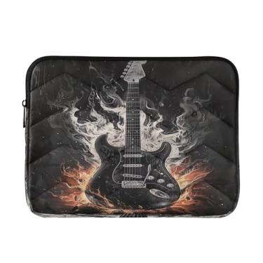 Imagem de ATTX Capa preta para laptop para guitarra elétrica de 13 a 14 polegadas, à prova de choque e protetora, bolsa portátil para computador #467