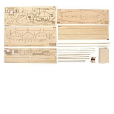 Imagem de Kits de Modelos Barco a Vela Madeira DIY para Montagem em Escala Decoração Brinquedos Adultos