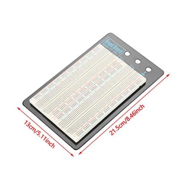Imagem de YWBL-WH Placa de Ensaio Sem Solda de 1660 Pontos, Placa de Ensaio Plug-in Com Marcação de Letras e Números, Projetada para Circuito Eletrônico Sem Soldagem, Ideal para Montagem e Treinamento, Teste