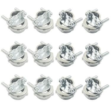 Imagem de Moicstiy Conectores de cabo tipo braçadeira de 1/5.1 cm, 12 peças de acessórios para cabos de proteção de conduítes metálicos