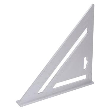 Imagem de Garosa Régua Triangular 7 Polegada Ferramenta de Marcenaria de Liga de Alumínio Com Escala Imperial de Alta Precisão para Projetos de Carpinteiros DIY (#12)