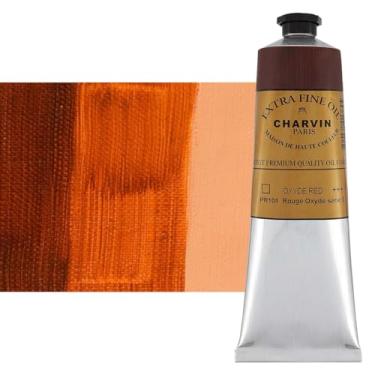Imagem de Charvin Tinta a óleo extra fina - tinta a óleo francesa profissional de luxo, exibindo os pigmentos da natureza, consistência cremosa com vivacidade - tubo único de 150 ml - óxido vermelho