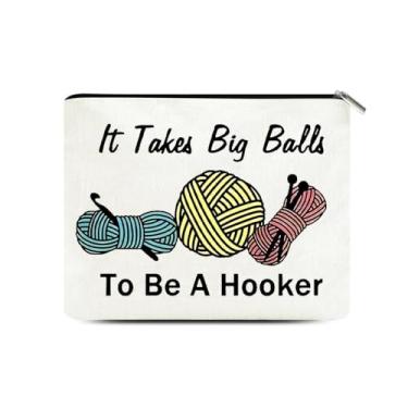 Imagem de Bolsas organizadoras de tricô de crochê para crochê, suprimentos de tricô, bolsas de cosméticos de maquiagem, bolsa de higiene pessoal de viagem, prostituta