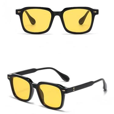 Imagem de HCHES Óculos de Sol Masculinos com Armação e Lentes Polarizadas para Pesca (Amarelo)