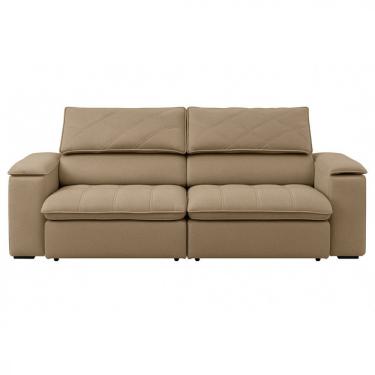 Imagem de Sofá Konrad Retrátil Reclinável Mônaco 2,10 Metros Bouclê Marrom