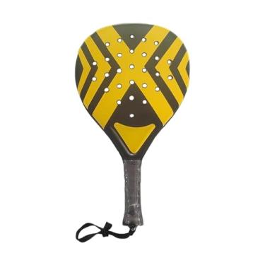 Imagem de Generic Raquete de Padel Profissional para Treinamento, para Esportes ao Ar Livre, Raquetes Leves para Tênis de Praia, Preto Amarelo