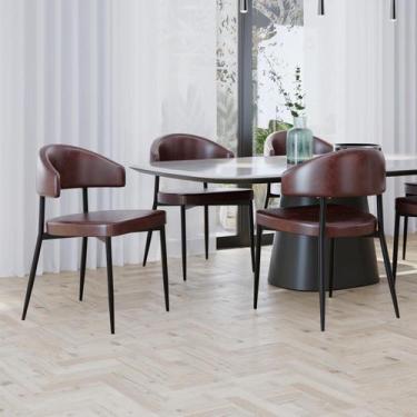 Imagem de Conjunto 2 Cadeiras de Jantar Bless Revestimento Sintético Est.Preta -