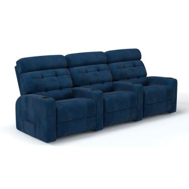 Imagem de  Sofá 3 Lugares Reclinável Manual Linha Cinema Em Bouclé