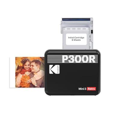 Imagem de Kodak Mini 3 Impressora fotográfica portátil retrô de 7,6 x 7,6 cm, compatível com dispositivos iOS, Android e Bluetooth, foto real: tecnologia 4Pass e processo de laminação, impressão