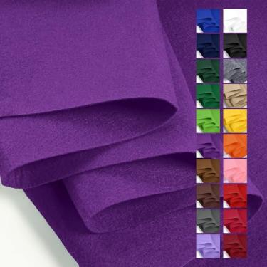 Imagem de Ribreeze Folha de tecido de feltro roxo 91,4 cm x 91,4 cm (1 jarda quadrada) 1 mm de espessura, perfeita para trabalhos manuais, costura e decoração de patchwork, projetos vendidos pela The Yard