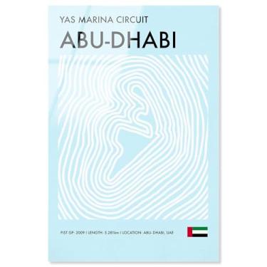 Imagem de Pôster Abu-Dhabi Circuit Acrylic Print Formula 1 por Notoriart, pronto para pendurar, 40,6 x 61 cm