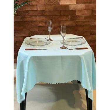 Imagem de Toalha de Mesa Quadrada 1,50 X 1,50 Tecido Oxford (Azul bebê)