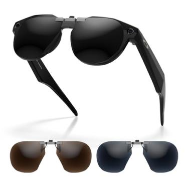 Imagem de XIYANGYANG Óculos de sol polarizados de encaixe para óculos de grau, proteção UV400, lentes leves e antirreflexo, Marrom, 55mm