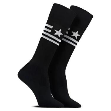 Imagem de Meião Rikam de Futebol Infantil/Juvenil - Botafogo - Preto/branco-Unissex