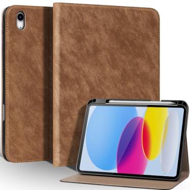 Imagem de Une Diffe Capa para iPad (A16) 11ª geração, 11 polegadas 2025, iPad 10ª geração 10,9 polegadas 2022, capa protetora com suporte para lápis, hibernar/despertar automático, antiarranhões, antiderrapante