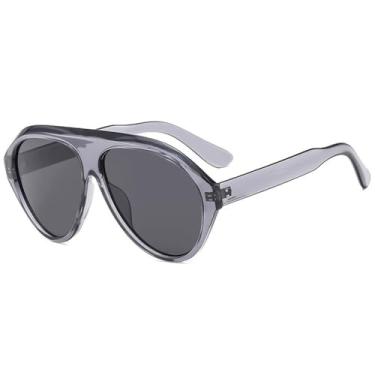 Imagem de Óculos de Sol Oversized em Gelatina, Unissex, Estilo Punk, Proteção UV400, Ideais para Esportes ao Ar Livre, Corrida e Ciclismo, Cinza