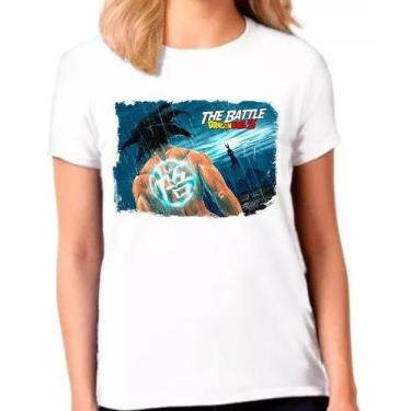 Imagem de Camiseta Dragon Ball Z Goku Branca Feminina Mod01 - Loja Dinka, 1