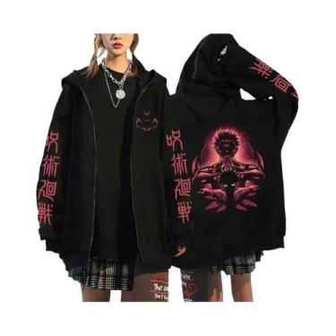 Imagem de Moletom Unissex Com Capuz E Zíper Estampado De Ryomen Sukuna De Jujuts