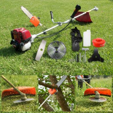 Imagem de Roçadeira Nakasaki 63cc 3hp 4 Tempos A Gasolina Com Lâminas E Motopoda Potente