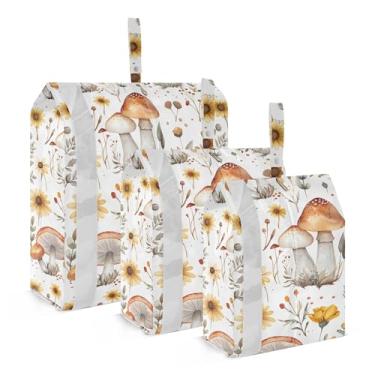 Imagem de xigua Cubos coloridos de embalagem de cogumelos para viagem, organizadores de bagagem leves, conjunto de viagem, à prova d'água, cubos de compressão para acessórios de viagem, 3 pacotes