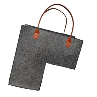 Imagem de WeiLaiKeQi Escada para Degraus de Madeira Maciça, Solução de Armazenamento em Tecido com Alças Práticas para Organização Doméstica, cinza médio, Tamanho real