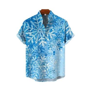 Imagem de Camisa De Linho Havaiana Impressa Em 3D Para Homens, Solta, Casual De 
