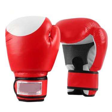 Imagem de Luvas de Boxe Kickboxing Muay Thai Treinamento Saco Pancada Equipamento Prática Esportiva para Camadas Premium Couro PU Espuma Grossa Espessura Proteção Polegar e Dedo Mão Respirável Suporte Punho