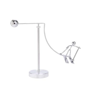 Imagem de Esfera de equilíbrio de aço inoxidável Criativa Berço Pêndulo Ornamentos de Ferro Descompressão Mesa Ferramentas de Educação Infantil (Tipo f)
