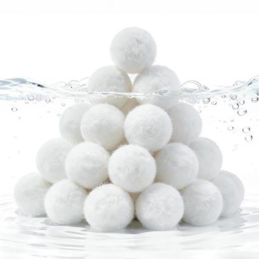 Imagem de Vidapool Bolas de filtro de piscina de 2 kg para filtros de areia, bolas de mídia de filtro brancas reutilizáveis para todos os sistemas de filtro de areia, bolas de filtro de areia de piscina