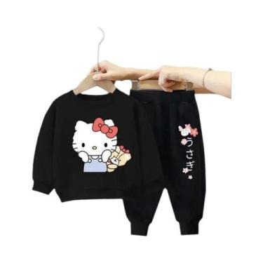 Imagem de Conjuntos De Moletom Hello Kitty Para Crianças, Primavera E Outono, Ma