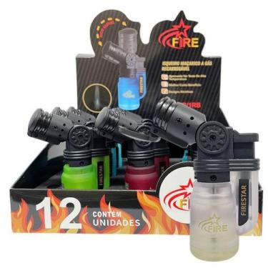 Imagem de Isqueiro Maçarico a Gás Recarregável FireStar com Bico Móvel - Cores S