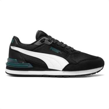 Imagem de Tênis Puma St Runner V4 L Masculino, 39, Preto, Verde