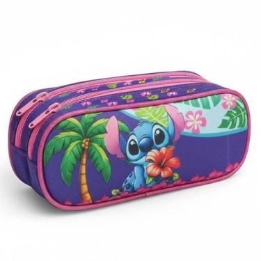 Imagem de Estojo Escolar Infantil Duplo Stitch Flor - GV Bolsas - Tendtudo