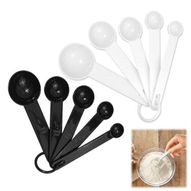 Imagem de Conjunto de 10 colheres de sopa de colheres medidoras com balança (1,25 g/2,5 g/5 g/7,5 g/15 g) para cafeína e leite em pó, utensílios de cozinha para medidas precisas, colheres para fórmula de
